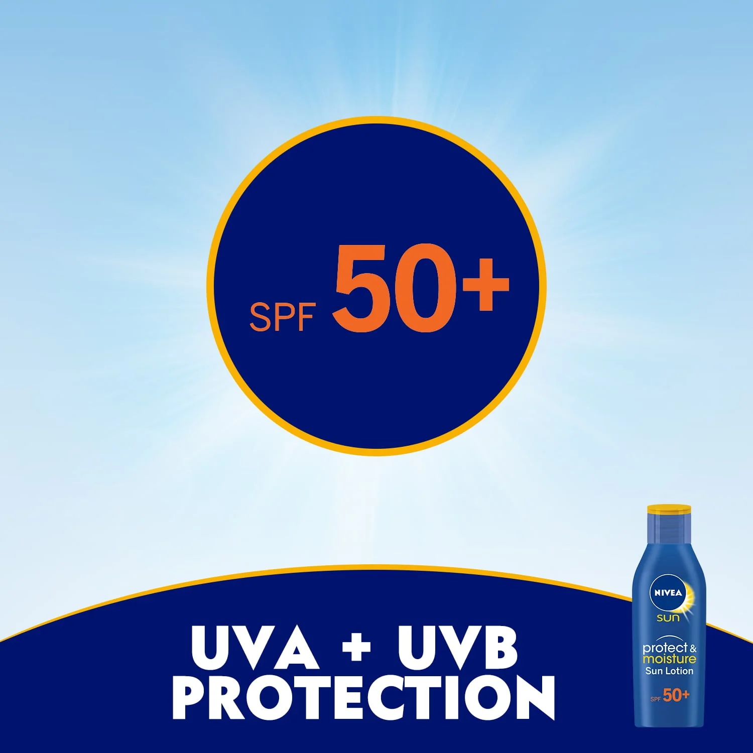 Nivea Sun Protect & Moisture Sun Lotion Sunscreen SPF50+ 200ml - Image 4