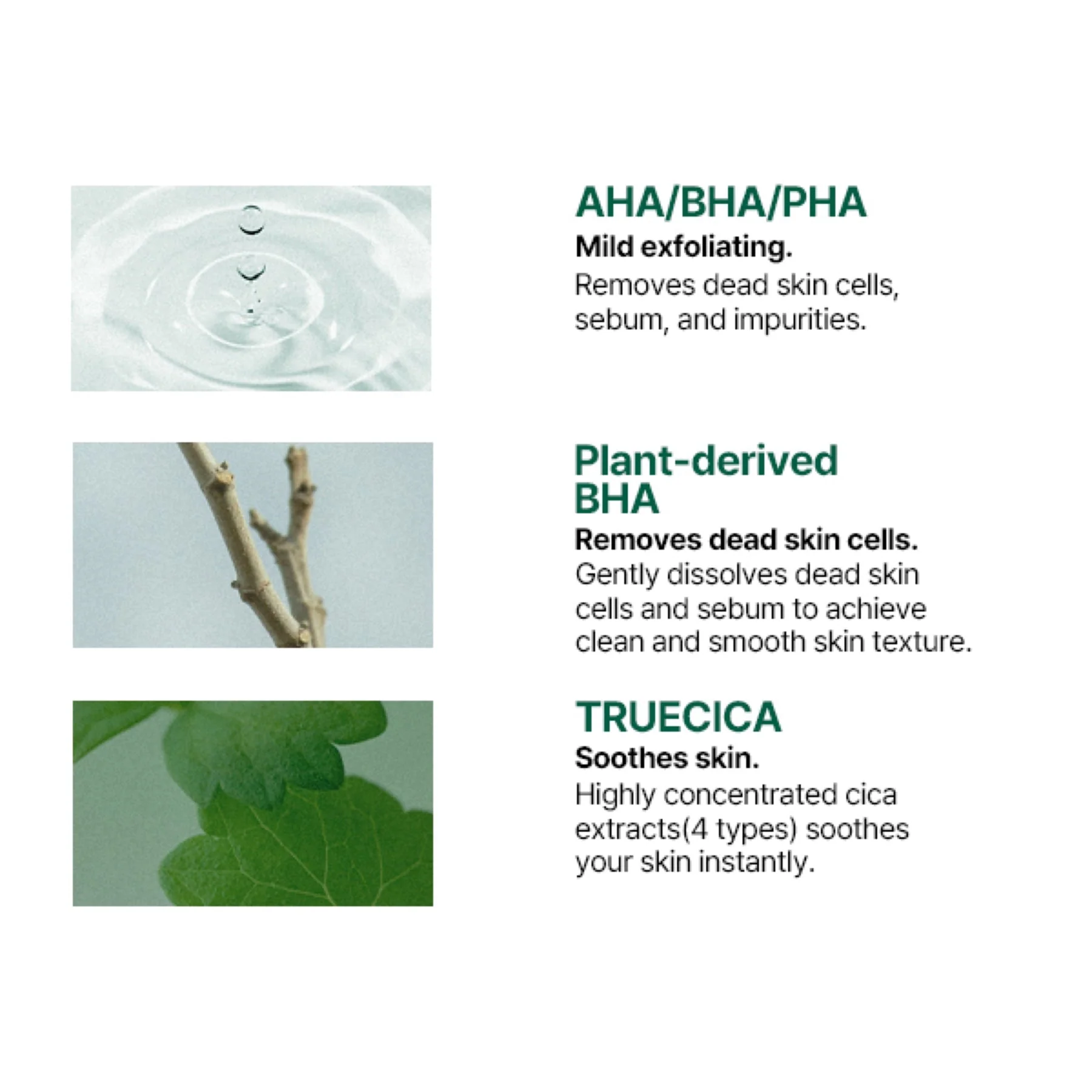 Some By Mi 30 Days Miracle Truecica Exfoliating Clear Pad Acne Treatment Wipes AHA-BHA-PHA 70pcs - Image 3