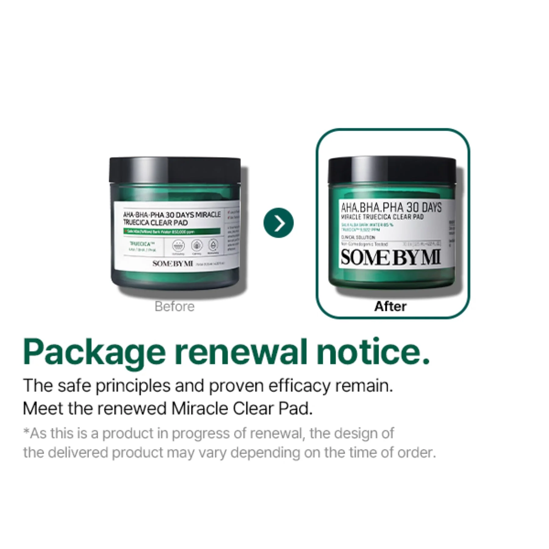 Some By Mi 30 Days Miracle Truecica Exfoliating Clear Pad Acne Treatment Wipes AHA-BHA-PHA 70pcs - Image 7