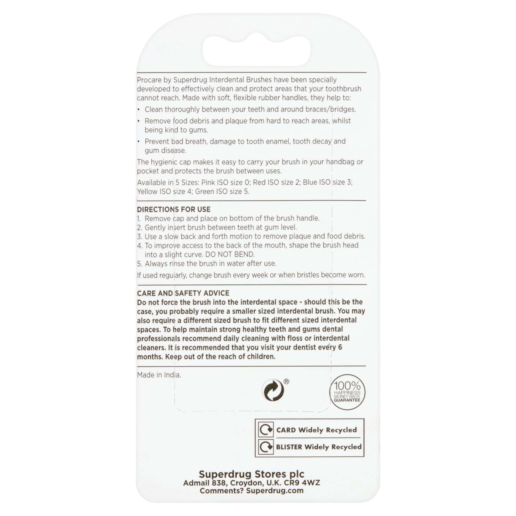 Superdrug Pro Care Interdental Brush 6pcs - Image 12