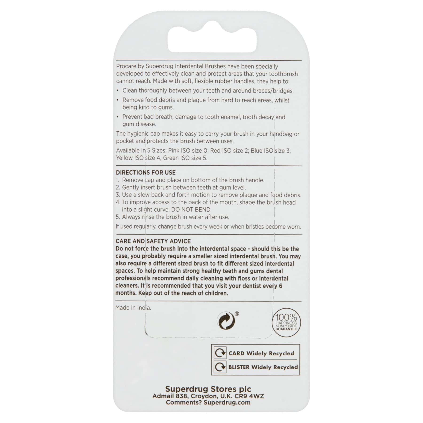 Superdrug Pro Care Interdental Brush 6pcs - Image 15