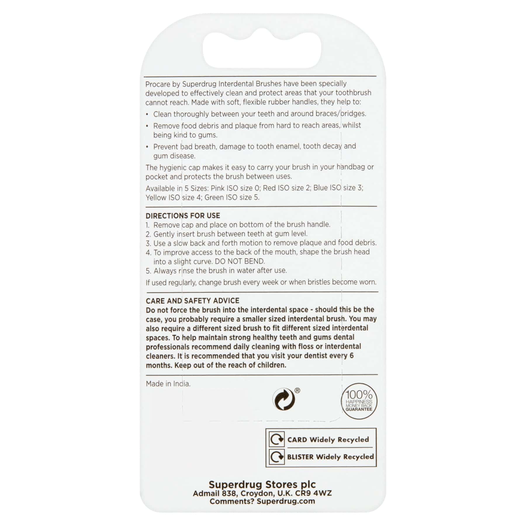 Superdrug Pro Care Interdental Brush 6pcs - Image 9